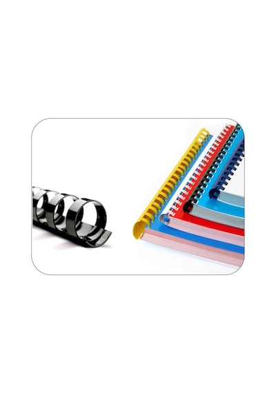 Mapibind 16mm Plastik Spiral kırmızı 100 Adet