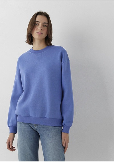 Mavi Bisiklet Yaka Sweatshırt Bleached Denim Mor