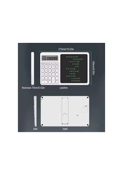 Çok Amaçlı Digital Hesap Makinesi Lcd Ekran Yazma Tableti Ofis Okul İçin Silinebilir El Yazısı Not Defteri Diğer