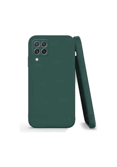 Samsung Galaxy M32 Ile Uyumlu Kılıf Lansman Kapak Içi Kadife Doku Kamera Korumalı Silikon Col23820-yeşil