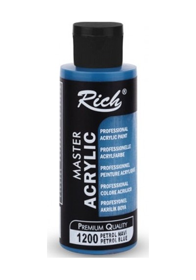 Rich Akrilik Boya Master 120 Cc Petrol Mavi 120-1200 Çok Renkli
