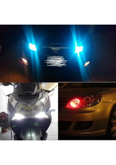 2 Adet Mavi Renk T10 Dipsiz Led Ampul 24 Ledli Park Ampulü Gündüz