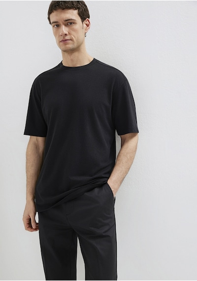 Mavi - Mavi Black Tencel Liyosel Karışımlı Siyah Tişört 0613468-900 Siyah