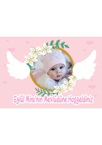 Kız Bebek Mevlüt Süsleri, Afiş, Fotoğraflı Kişiye Özel