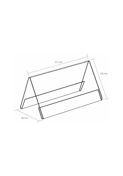 A Tipi Yatay Pleksi Föylük 21x10.5cm 25li Paket Şeffaf