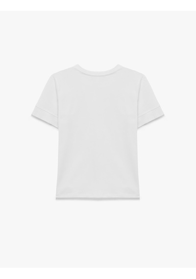 Koton Pamuklu Slim Fit Kısa Kollu Bisiklet Yaka Basic Tişört Beyaz 6sak50461ek