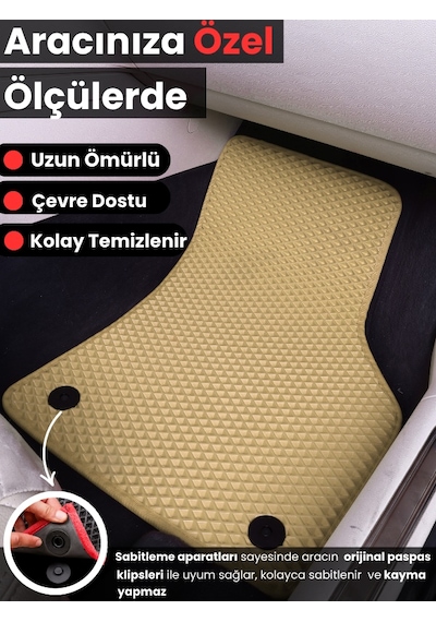 Renault Symbol 2 2008-2012 Uyumlu Eva Paspas Tam Set Oto Paspas,araca Özel,kolay Montaj