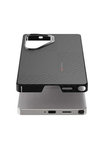 Galaxy S25 Ultra Kılıf Magsafe Uyumlu 600d Raptic Aramid Fiber Croxx Mondrian Serisi Kapak Siyah