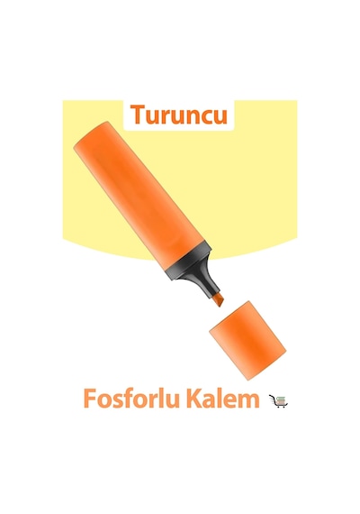Sarı-mavi-turuncu-yeşil Fosforlu Kalem Diğer