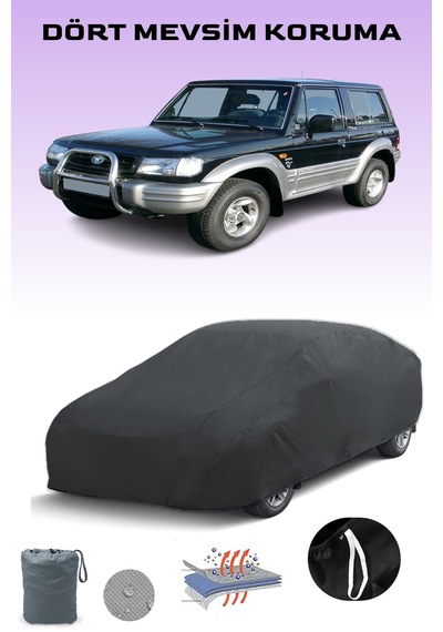 Siyah Hyundai Galloper Araba Brandası, Oto Örtüsü, Araba Çadırı Siyah