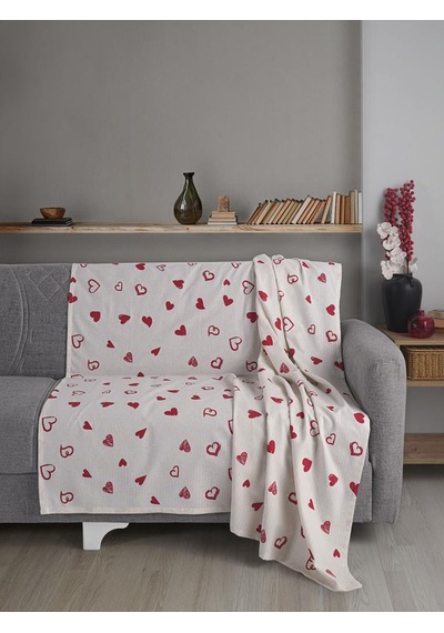 Tek Kişilik Baskılı Pike Koltuk Örtüsü Breeze 180x230 Cm Fuşya