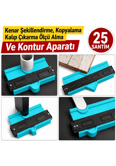 Kenar Şekillendirme, Kalıp Çıkarma Ve Kontur Aparatı 25 Cm Açık Mavi