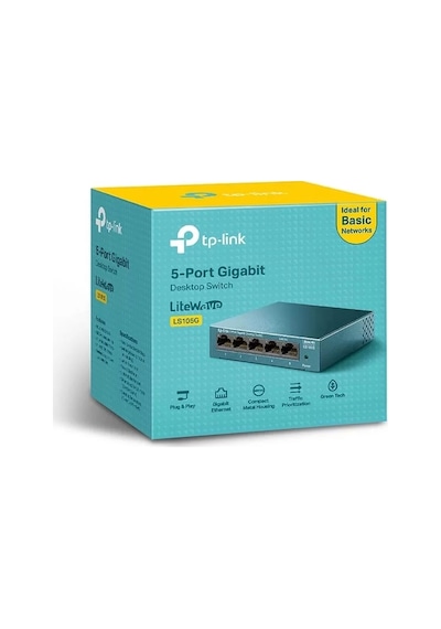 Tp-lınk Ls105g 5 Port Gıgabıt Metal Kasa Swıtch