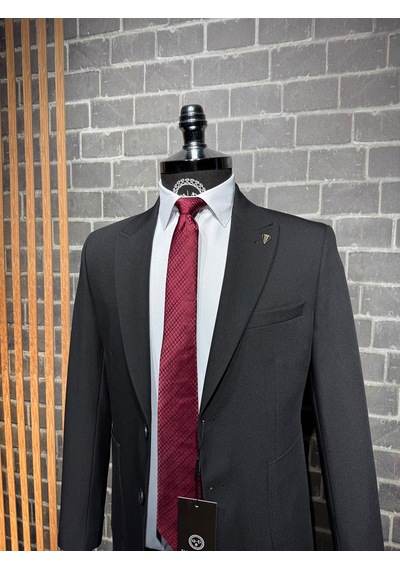 Dupont Classics Dupont Slim Fit Sivri Yaka 6 Drop Çift Yırtmaç Torba Cep 2'li Takım Elbise Siyah Dupont Classics Dupont Slim Fit Sivri Yaka 6 Drop Çift Yırtmaç Torba Cep 2'li Takım Elbise Siyah