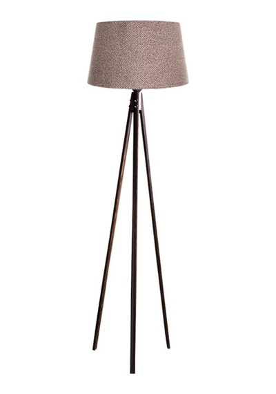 Oval 3 Ayak Tripod Lambader Abajur Köşe Lambası Ahşap Ceviz Diğer
