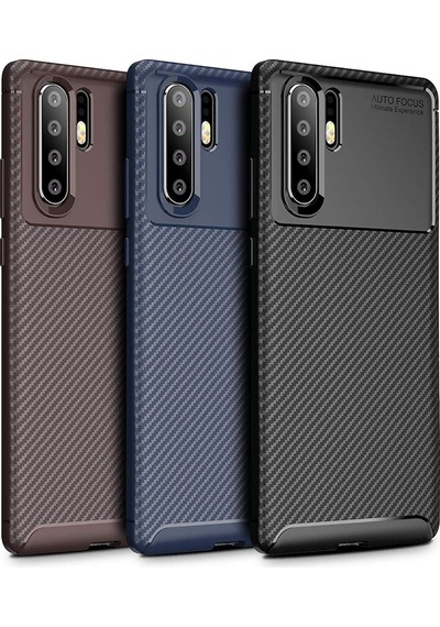Huawei P30 Pro Kilif Karbon Tasarim Negro Silikon Kapak 405788192