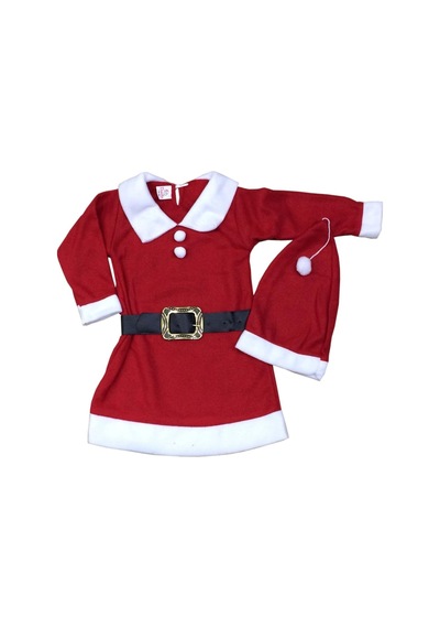 Kız Çocuk Yılbaşı Noel Kıyafeti Kostümü