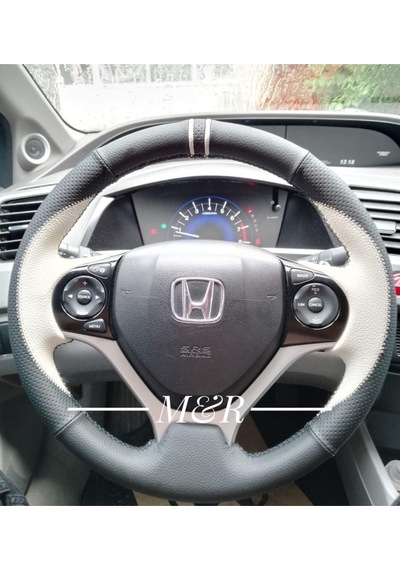 Honda Cıvıc Fb7 Spor Kombin  Kaplama Deri Direksiyon Kılıfı Siyah