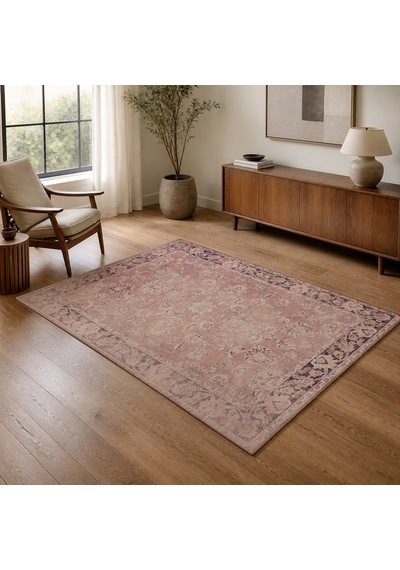 Kartela Halı Lino Halı Jüt Taban Dokuma Halı Gül Kurusu - 100 X 150 Cm