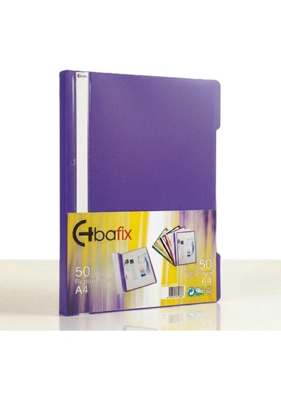 Bafix Telli Dosya Plastik Xl Mor A4 Çok Renkli