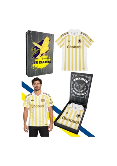 Fenerium Fenerbahçe 2026 Avrupa Deplasman Forması Uv Kutulu Sarı - Beyaz Uv
