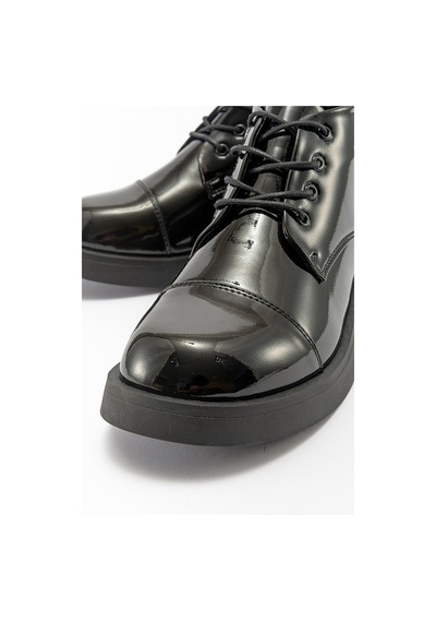 Luvishoes Lagom Siyah Rugan Kadın Bot Sıyah Rugan