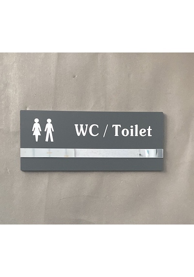 Soft Seri Minimal Pleksi WC Kapı İsimliği