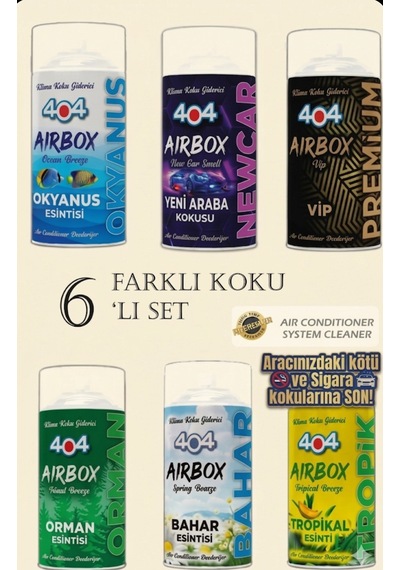 404 Oto Klima Koku Giderici Tazeleyici Set 6 Adet