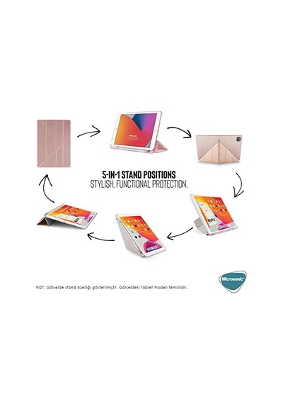 Samsung Galaxy Tab A9 Kılıf Origami Pencil Kırmızı Galaxy Tab A9 İle Uyumlu Kılıf - Kırmızı