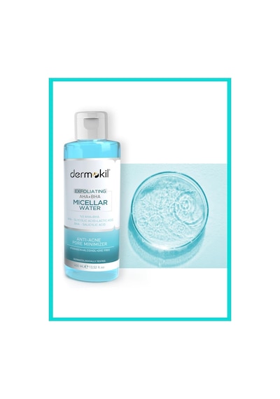 Dermokil Exfoliating Aha+Bha Niacinamide Micellar Makyaj Temizleme Suyu 400 ML