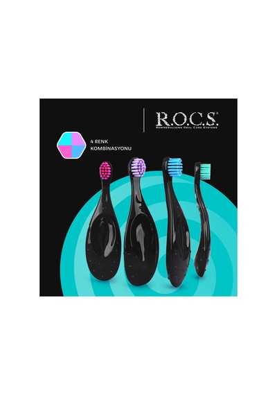 R.o.c.s. Baby Neon 0-3 Yaş Için Ekstra Yumuşak Diş Fırçası - Turkuaz