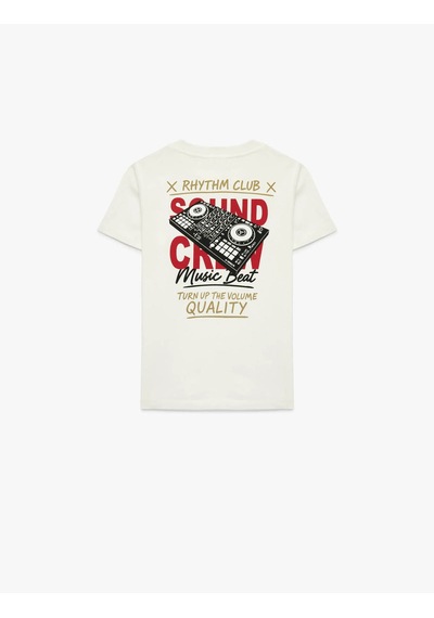 Koton Baskılı Ekru Erkek Çocuk T-shirt 6skb10420tk Ekru