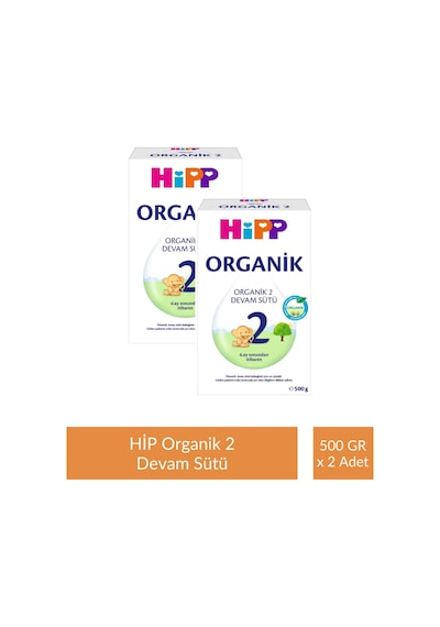 Hipp 2 Organik Devam Sütü 500 G x 2 Adet