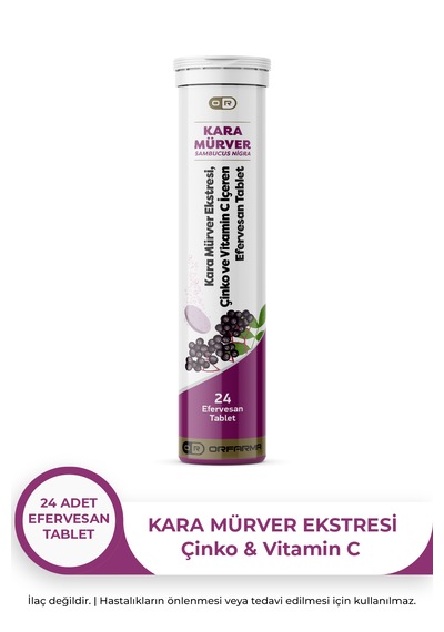 Orfarma Kara Mürver Eki 24 Efervesan Tablet