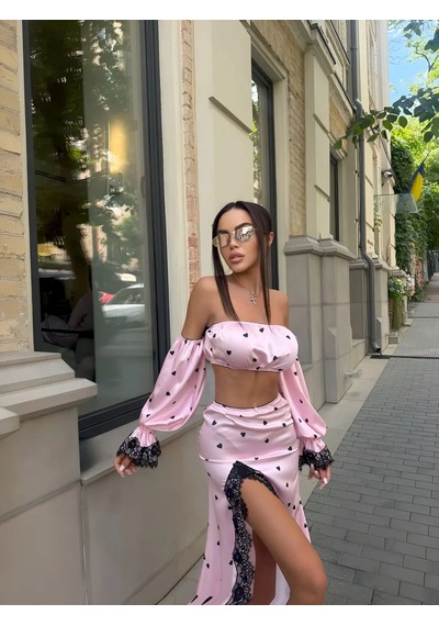 Havens Allure Saten Takım Pembe