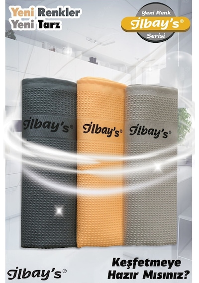 İlbay's Baskılı Mikrofiber Temizlik Bezi 3'lü 40 x 60 CM