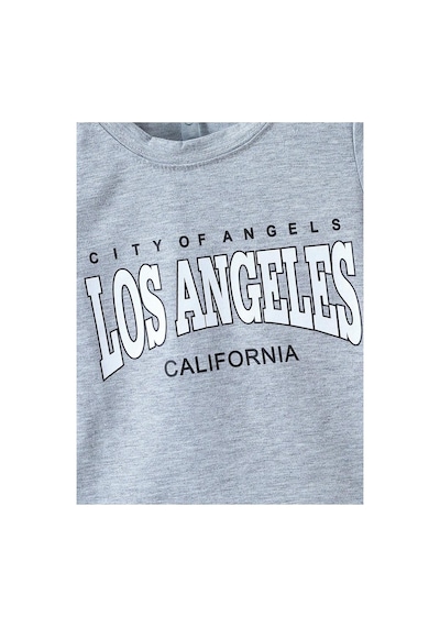 Ss Sinser Los Angeles Baskılı Şortlu Alt Üst Alt - Üst Çocuk Takım Renk:grey