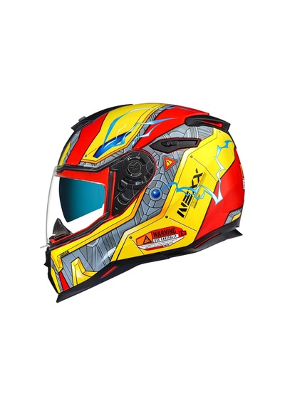 Nexx Sx.100 Gıgabot Kırmızı-sarı Kask Sarı