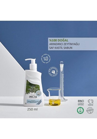 %100 Doğal Sıvı Kastil Sabunu Arındırıcı Zeytinyağlı 10 Bitkisel Değerli Yağ Vegan 250 Ml
