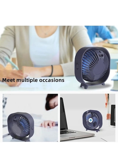 Fan Soğutucu Mini Vantilatör Klima Güçlü Serinletici Taşınabilir Şarjlı Masa Üstü Sessiz Ayaklı