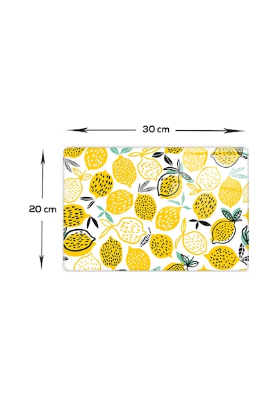 Decorita Cam Kesme Tahtası | Sarı Limonlar | 20cm x 30cm
