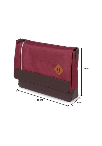 Strong Bag Strong 15.6 Inch Laptop Bölmeli Omuz Askılı Postacı Çantası Kft04 Bordo