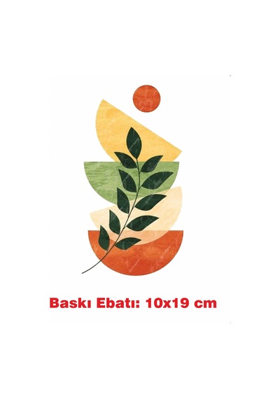 Çiçek Desen Temalı Ütü İle Yapışan Tekstil Kumaş Tişört Dtf Baskı 3456