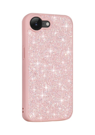 Nihcase Apple Uyumlu iPhone 16e Kılıf Parlak Taşlı Tasarım Pırlanta Kapak