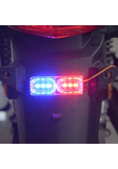 1 Adet 12v Kırmızı - Mavi Işık Animasyonlu Çakar Led, Red - Blue Modüler Led 10 X 3,5 Cm