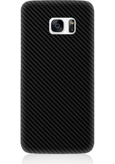Samsung Galaxy S7 Edge Uyumlu Siyah Karbon Motif Desenli Silikon Kılıf