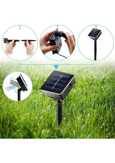 Ayrex Solar 30led Ampül 4m İp Gül Desen Güneş Enerjili Dekorasyon Doğum Günü Düğün Sıcak Beyaz Diğer