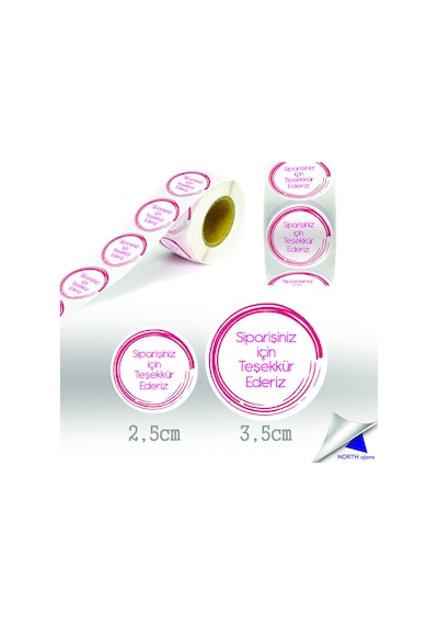 Sipariş Paketi Etiketi Sticker 3,5cm 28 Adet Baskes Model 19