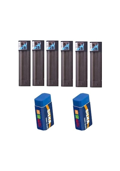Tombow 2b 0.7 Mm Uç 6'lı + Silgi 2'li