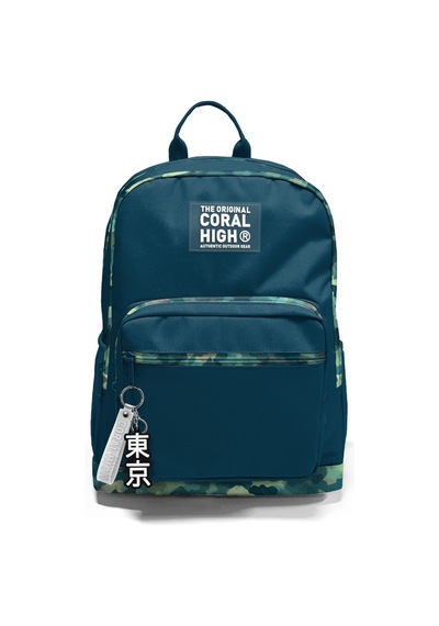 Coral High Dört Bölmeli Nefti Kamuflaj Ortaokul Çantası - Erkek Çocuk